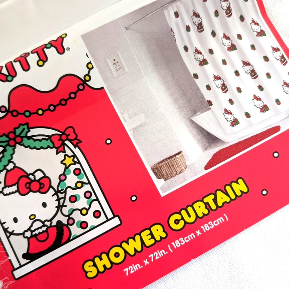 Hello Kitty Be Merry and Bright Shower curtain